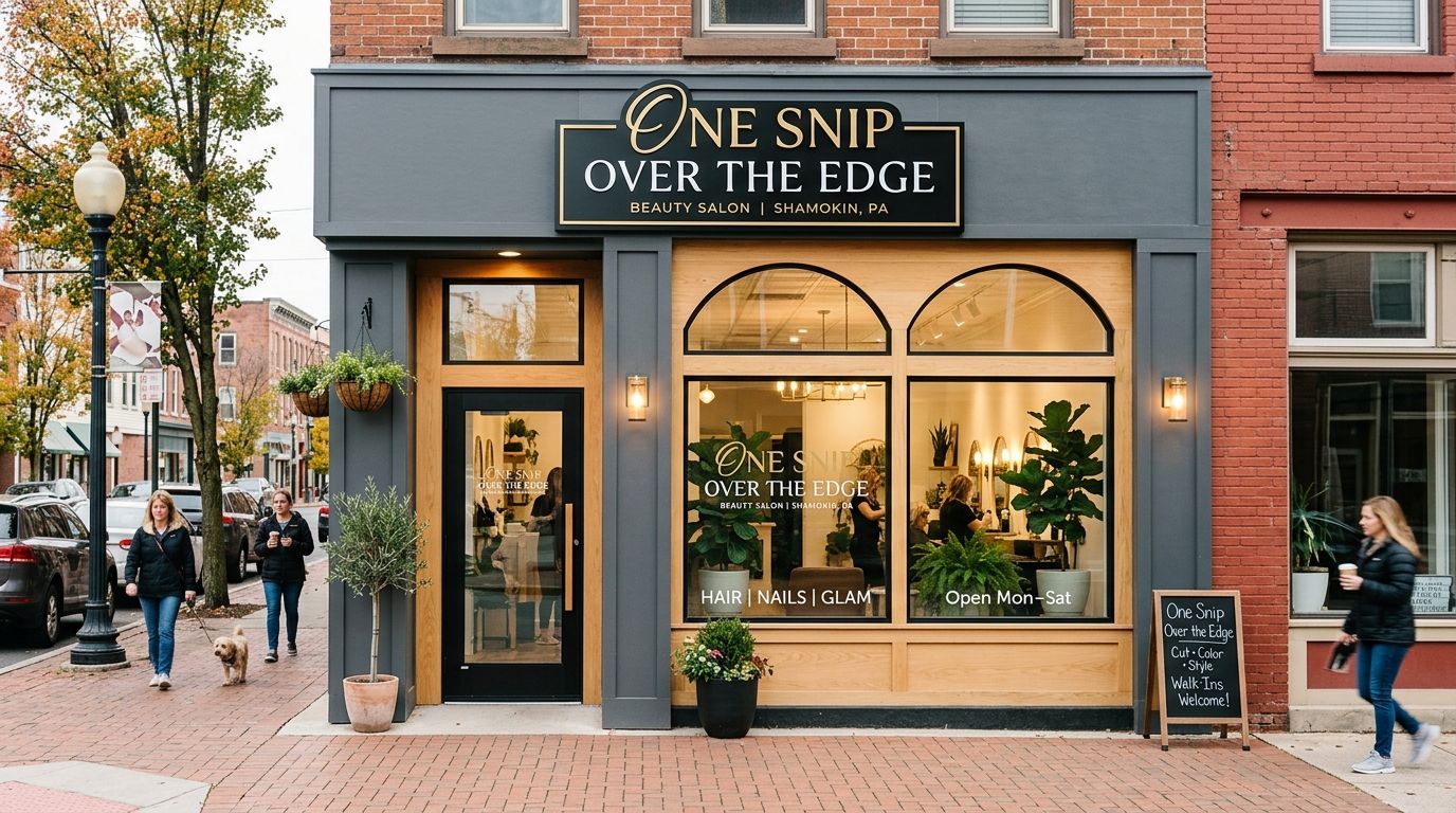Illustration of One Snip Over the Edge, beauty salon in Shamokin, PA, photo 2 of 6